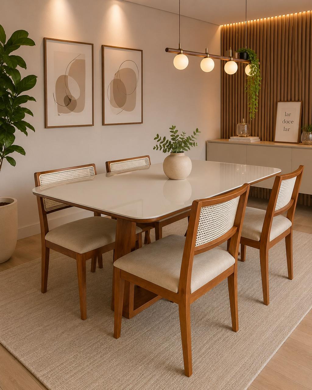 Mesa de Jantar Clara 4 Lugares