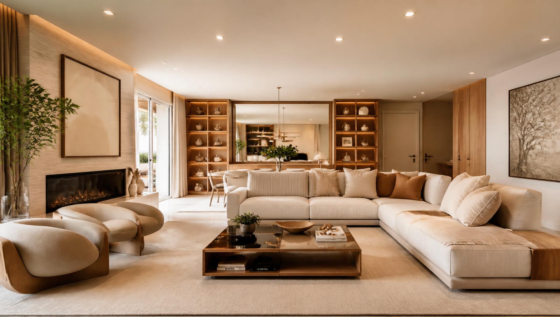 Living planejado assinado pela Erom Decor